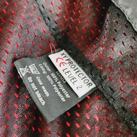 SEDICI Mesh Motorcycle Jacket Black Red White Mens Medium MISSING ARMOUR - Picture 12 of 16